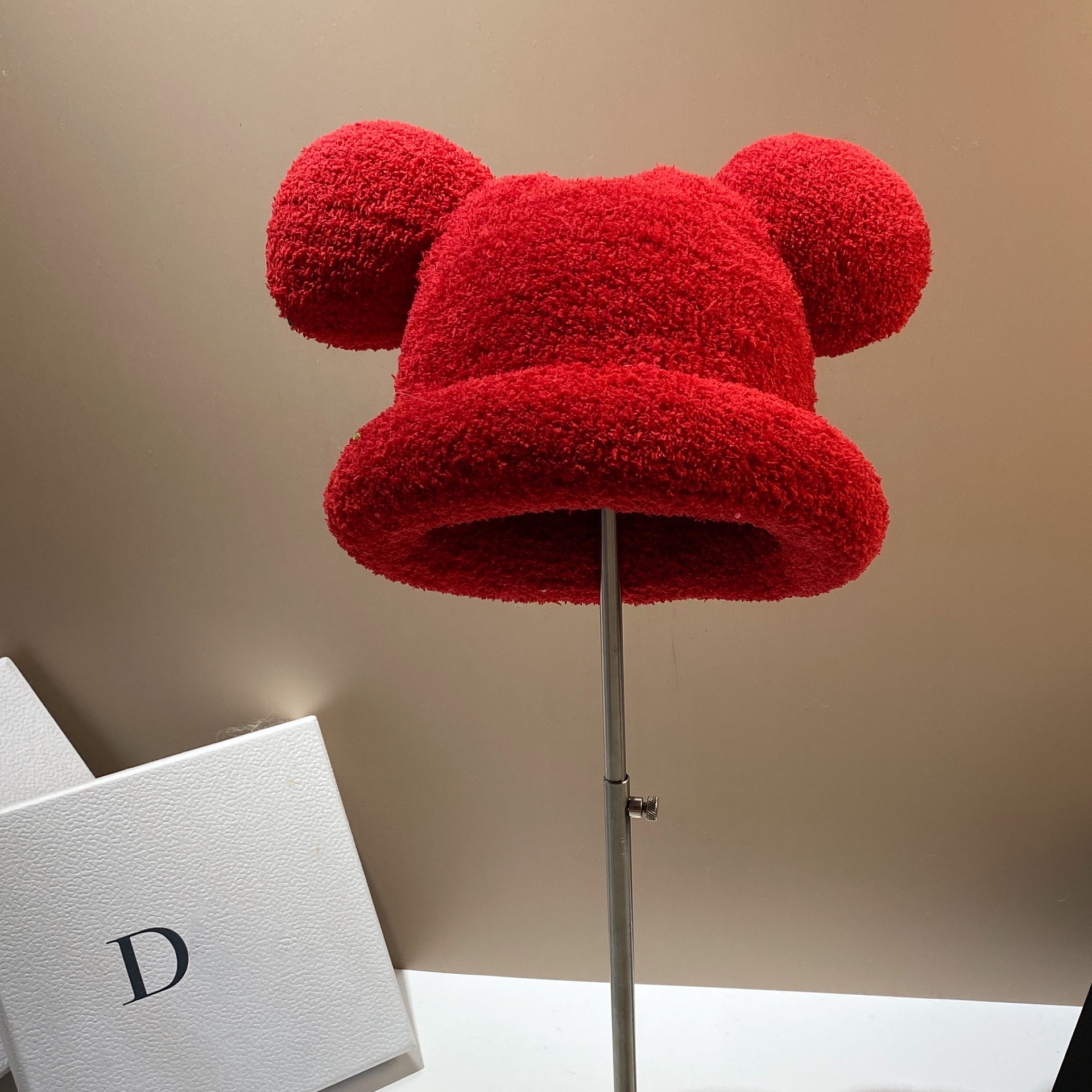 Bear Eared Brimless Female Hat with New Trend Cute and Sweet Headband Hat Personalized and Versatile Warm and Windproof Basin Hat_voghion.com