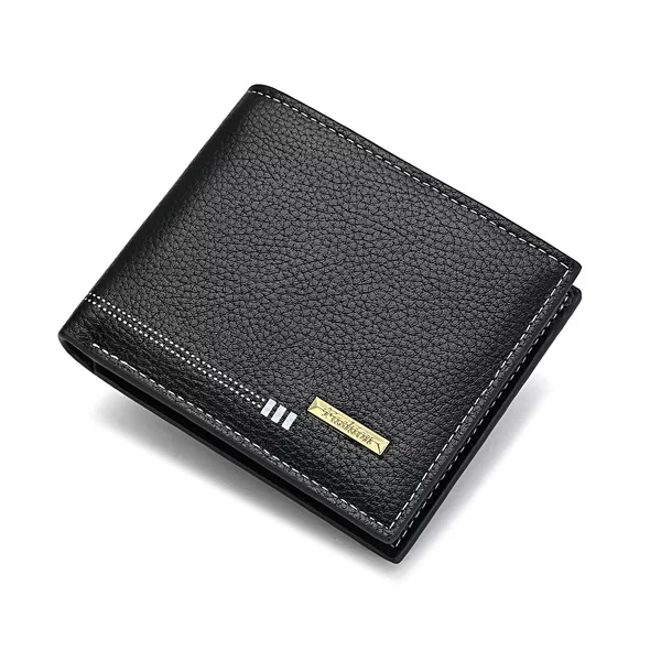 Short Horizontal Wallet Men's Business Short Wallet Pebbled Zipper Youth Wallet Cross-Border Man Wallet