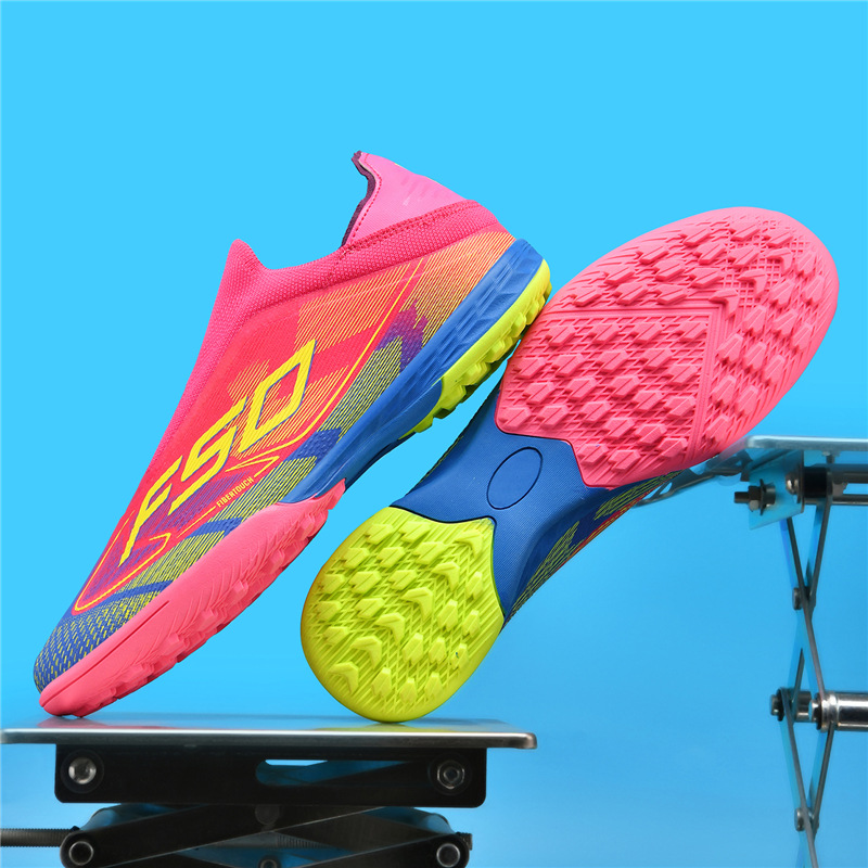 Zapatillas de Fútbol Infantil Sin Cordones de TPU y Caucho Ligeras y Flexibles para Césped Natural y Artificial image 17