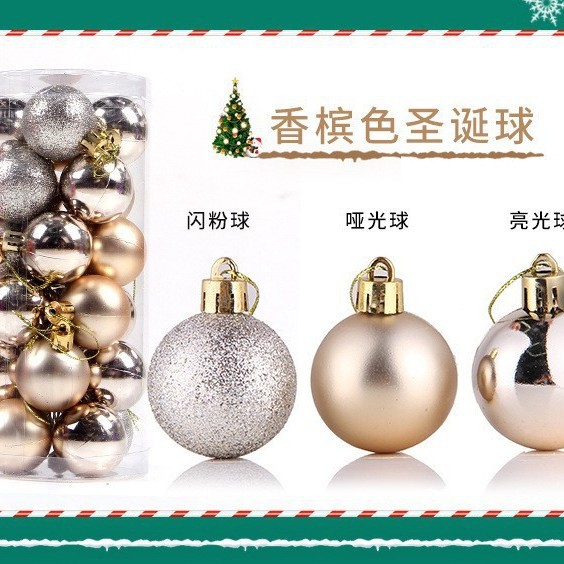 Navidad fiesta decoración 4/6/8cm barril chapado color bola de plástico decoración del árbol de Navidad bola colgante piezas