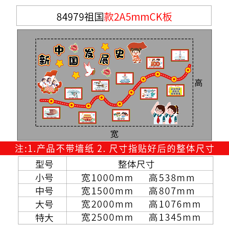 爱国庆节氛围布置主题环创教室装饰班级文化墙面贴纸画黑板报红色|undefined