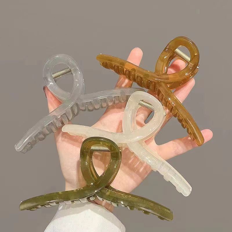 Extra Large Jelly Color Hair Clip for Women, Acrylic Shark Clip, Summer Style, Simple Hair Clip for the Back of the Head, Wholesale for Women Extra Large Jelly Color Hair Clip for Women, Acrylic Shark Clip, Summer Style, Simple Hair Clip for the Back of the Head, Wholesale for Women