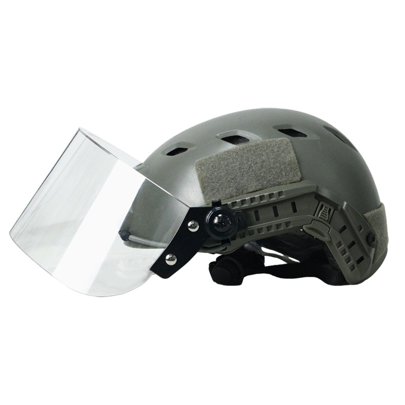 Lentes transparentes a prueba de viento máscaras antidisturbios máscaras de guía FAST máscaras de casco CS protección facial anti-bala anti-golpe