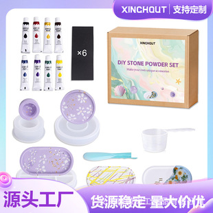 Cross-border New Hollow Candlestick Gypsum Powder Hand Casting Kit Homemade Candlestick Tray Souvenir suit