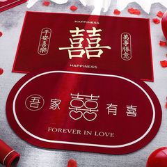 おめでたい結婚地マットがドアに入ると汚れに強いので、ドアマットの高級感吸水滑り止め水晶パイルマットを管理しやすい