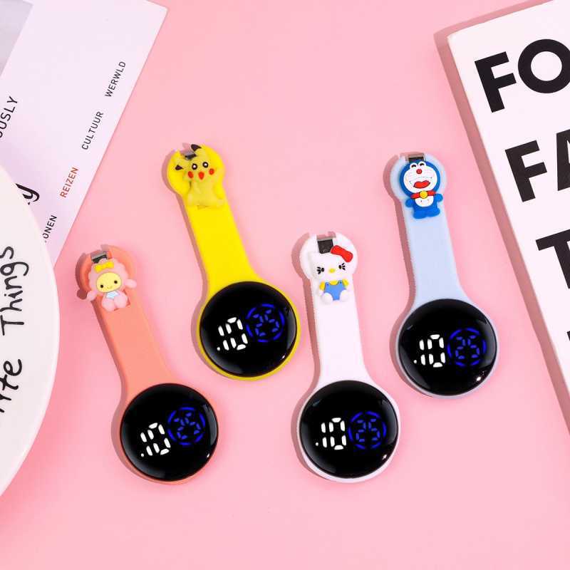New Cartoon Doll Led Nurse Watch Hanging Watch Doctor Cute Female Student Pocket Watch Simple Waterproof Chest Digital Watch
