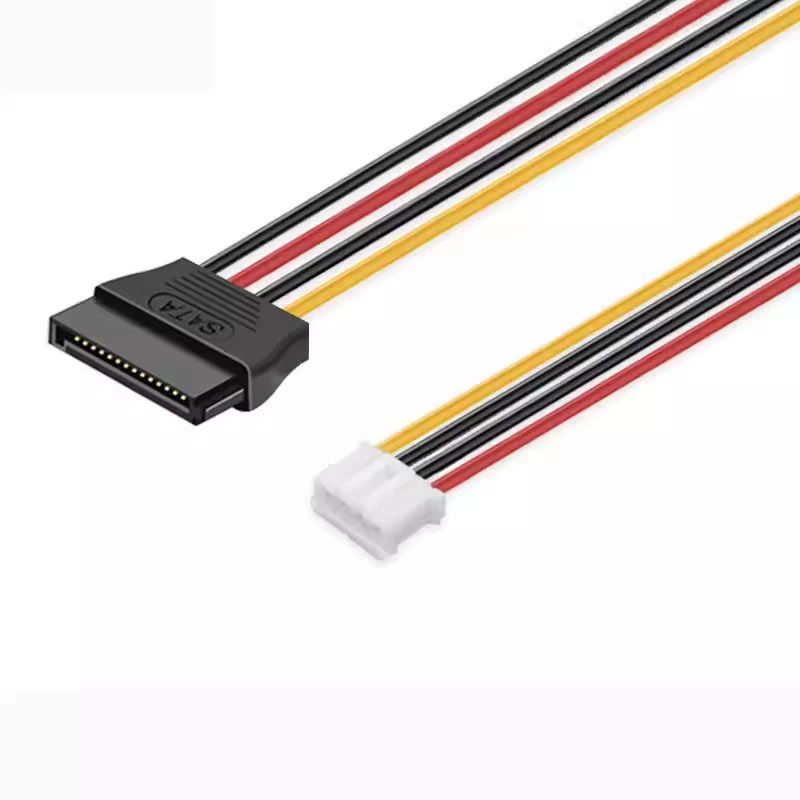 Купить ITX кабель питания SATA материнской плате 15p мать к маленькому 4pin материнская плата 2.0мм шаг питание провода