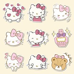 ハローキティハローキティサンリオステッカー kt 猫ラップトップ携帯電話 diy 装飾ステッカー