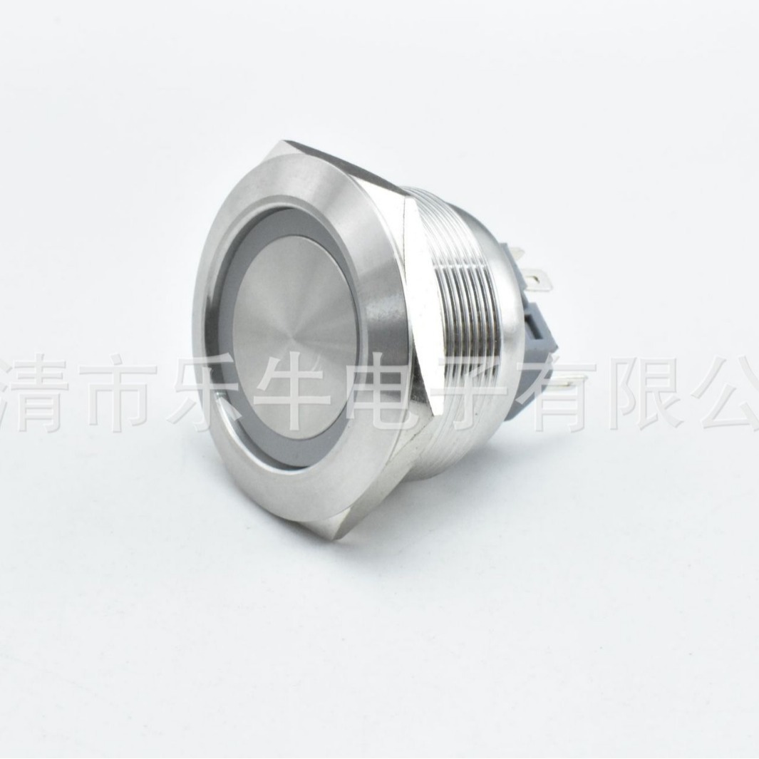 金属按钮开关30MM 金属防水开关带灯 平头/高头自复位/自锁开关