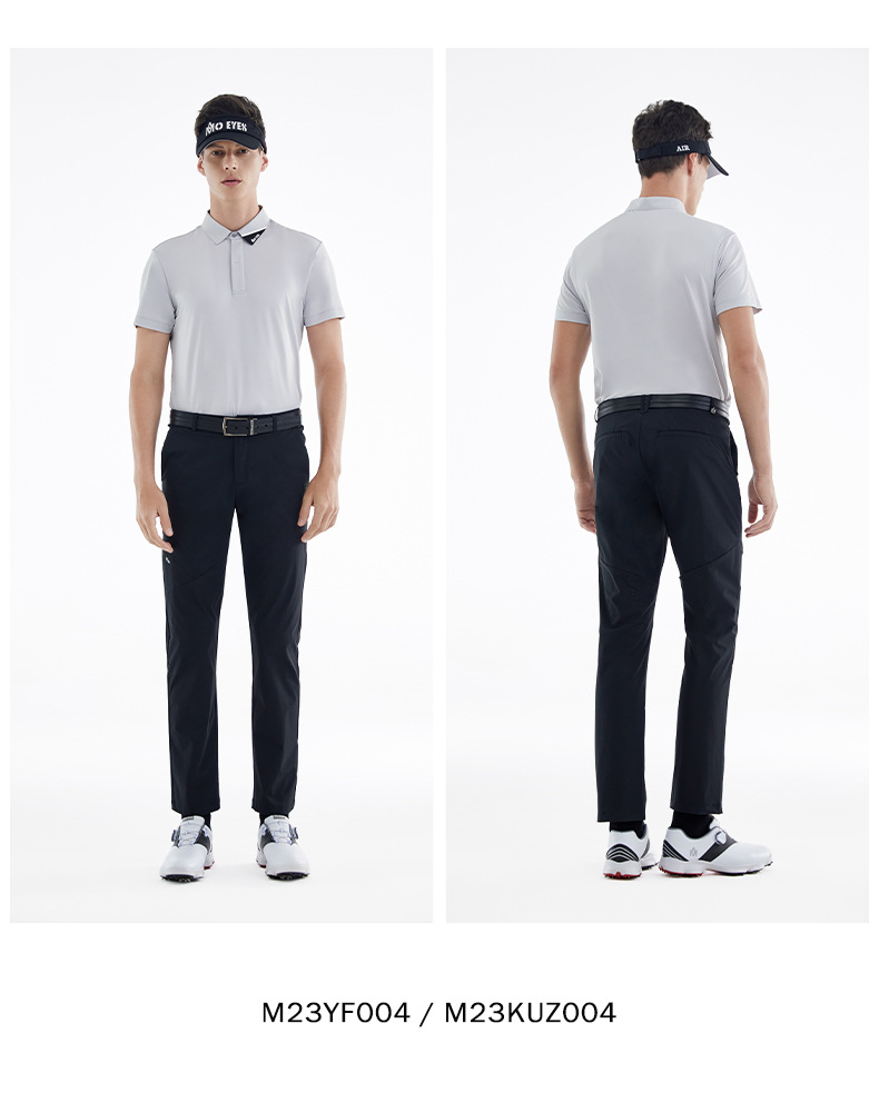 Áo phông thể thao nam ngắn tay chơi golf MMO EYES, chất liệu co giãn cao thoáng khí — M23YF002-Áo màu xanh lá cây, M23YF005-Áo màu xám, M23YF004-Áo màu đen, M23YF005-Áo màu trắng chi tiết 12