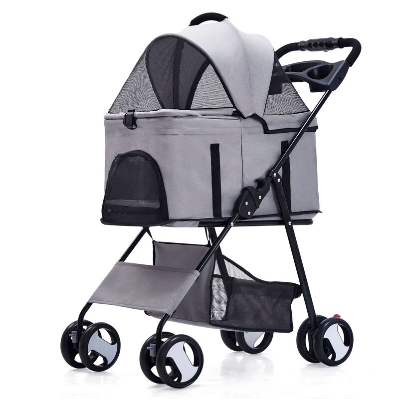 Doogo Pet Stroller for Small and Medium-Sized Dogs, Lightweight and Foldable, Suitable for Teddy, Corgi, and Cats, for Walking and Outings