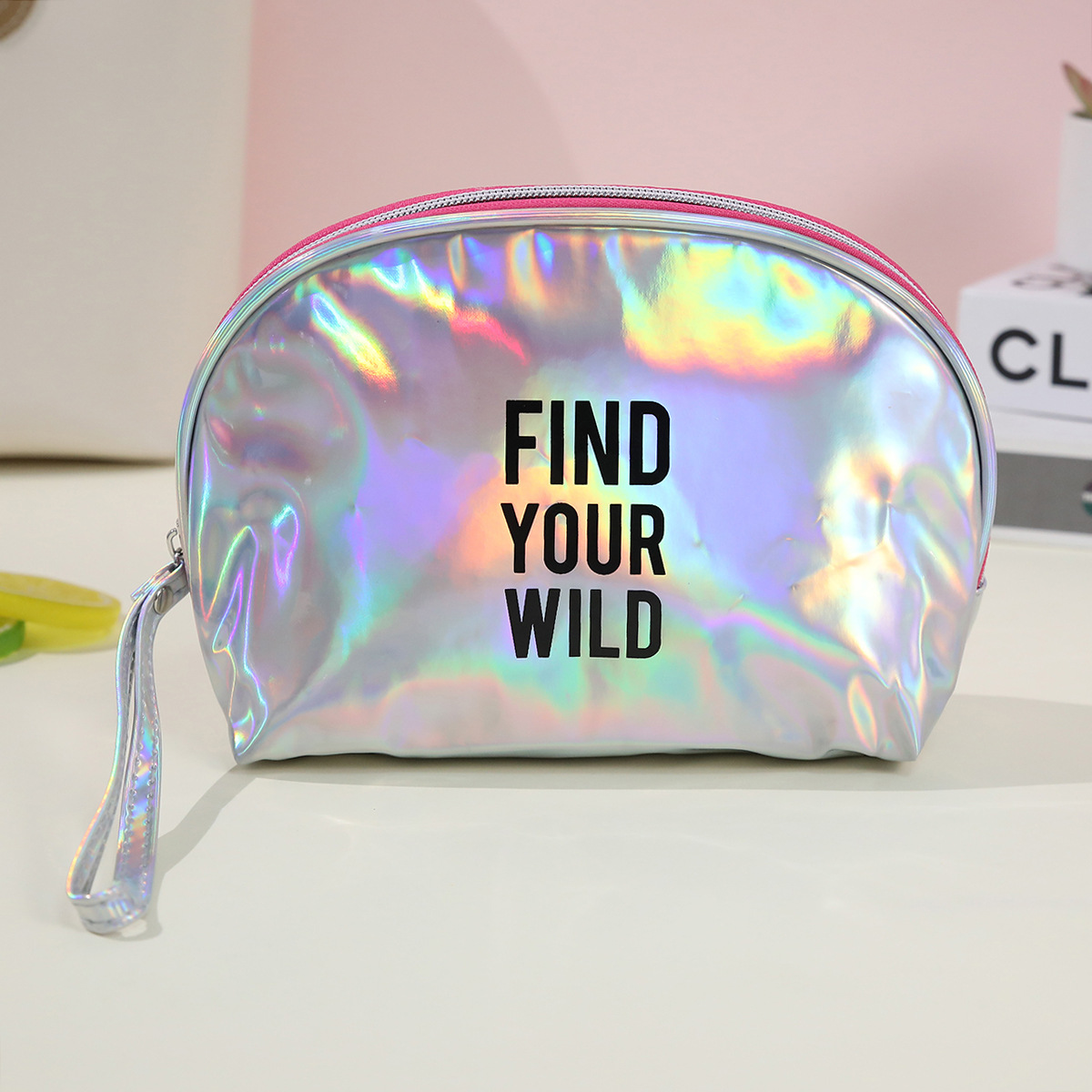 Spot bolsa de cosméticos láser de PU a prueba de agua bolsa de almacenamiento de lavado de viaje portátil bolsa de regalo de colores al por mayor