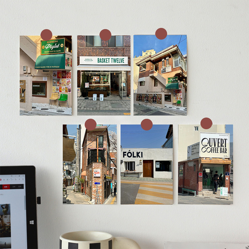 [Seoul street encounter] designer coffee shop multi-size combination wall sticker hanging painting core decorative painting poster