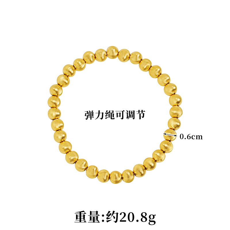 Guochao vietnamita pulsera de oro de arena China ojo de gato pulsera de oro de bronce femenino no se desvanece joyas