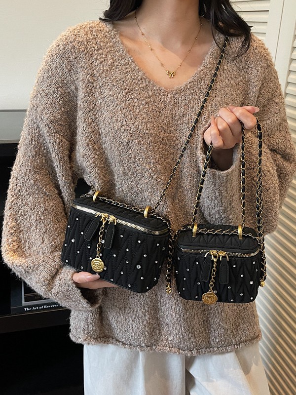 Bagos de caja transfronterizos de alto nivel de fragancia para mujeres 2025 nuevo estilo transfronterizo de cadena de diamante de alta moda bolso de hombro