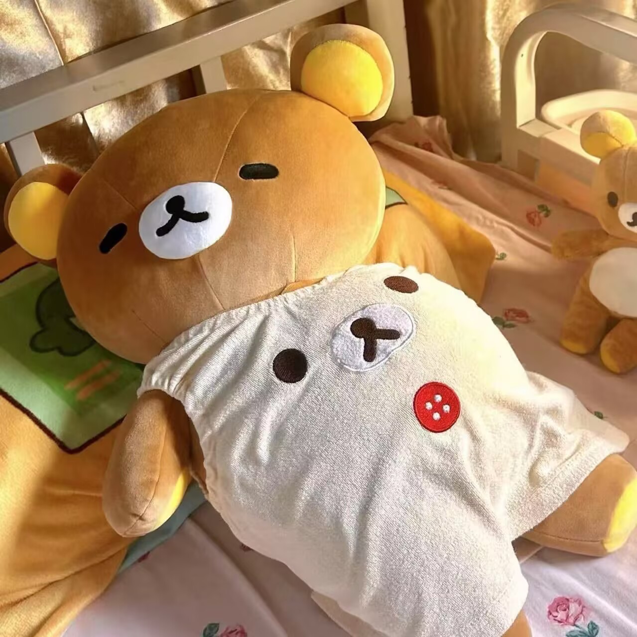 肥宅轻松熊睡衣毛绒玩具穿睡衣的熊生日礼物玩偶熊公仔送女孩礼物