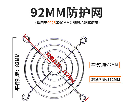 25 ミリメートル-300 ミリメートル電源シャーシ冷却ファンファン金属保護メッシュカバー保護メッシュ