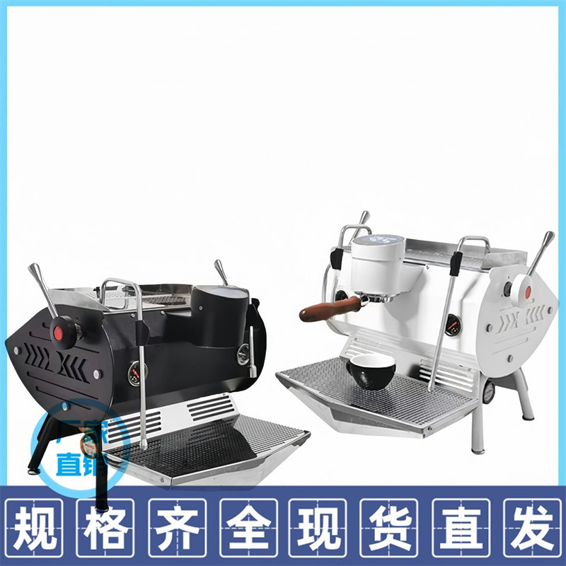Single-Head Italian Semi-Automatic Coffee Machine with Multiple Boilers, Espresso Milk Frother, Steam Pump Pressure System, Household Stainless Steel Coffee Beans