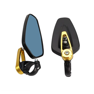 mirror mirror rear view – Motorcycle rearview mirror - own-mirror-golden-blue-glass