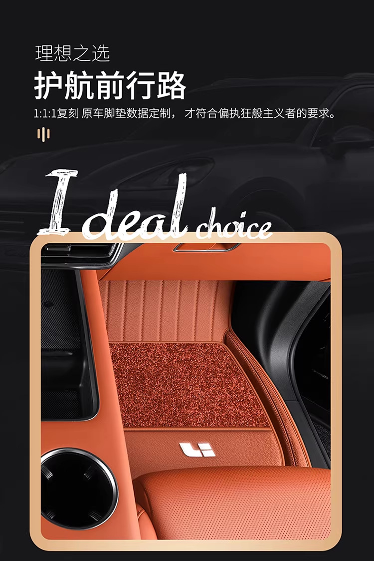 Suitable for the Ideal L6 Dedicated Trunk Mat, Three-Row Seat Backrest Mat, Tpe Trunk Mat Modification Accessories