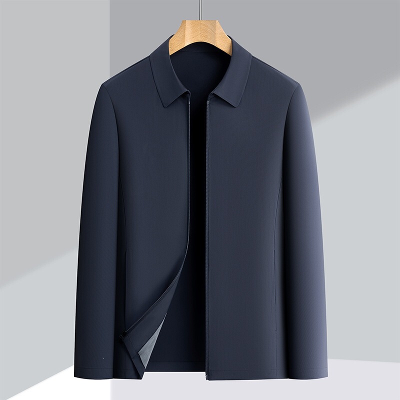 New Summer Silk Single-Layer Jacket for Men, Middle-Aged Dad Style, Lightweight Sun Protection Clothing, Business Coat New Summer Silk Single-Layer Jacket for Men, Middle-Aged Dad Style, Lightweight Sun Protection Clothing, Business Coat