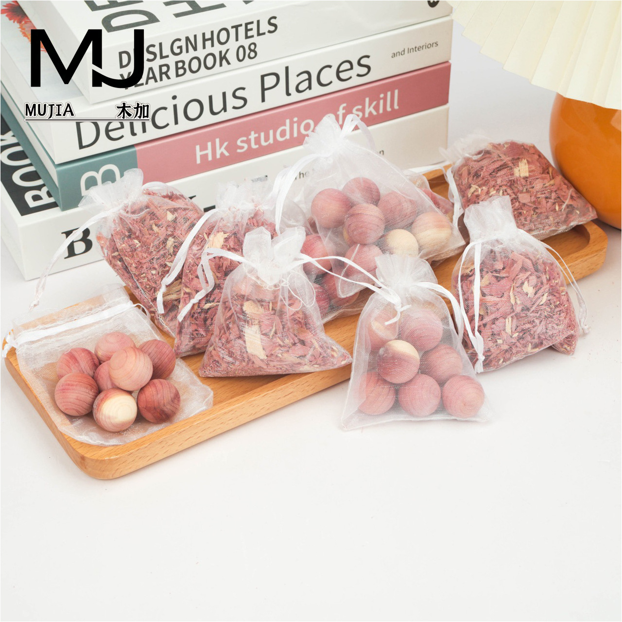 Fragancia de madera caliente colgante desodorante cedro rojo bola de madera madera natural aserrín zapatero armario a prueba de polillas, insectos y desodorante