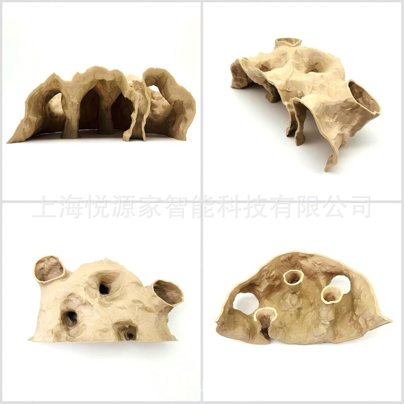 跨境新品 Aquarium Decor 水族馆装饰砾石隧道洞穴自然曲线摆件|undefined