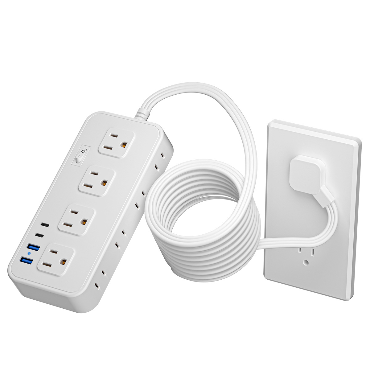 跨境新款美规排插8孔插排多插位适用北美商超亚马逊 家用拖线板插