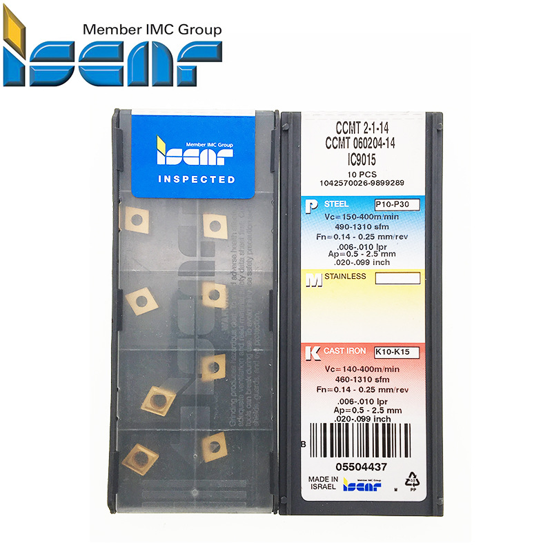 原装伊斯卡车刀片CCMT060204-14  IC9015加工钢件