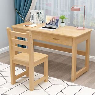 Solid Wood Desk Simple Desktop Computer Table Home Small Apartment with Drawer Learning Desk Rectangular Desk