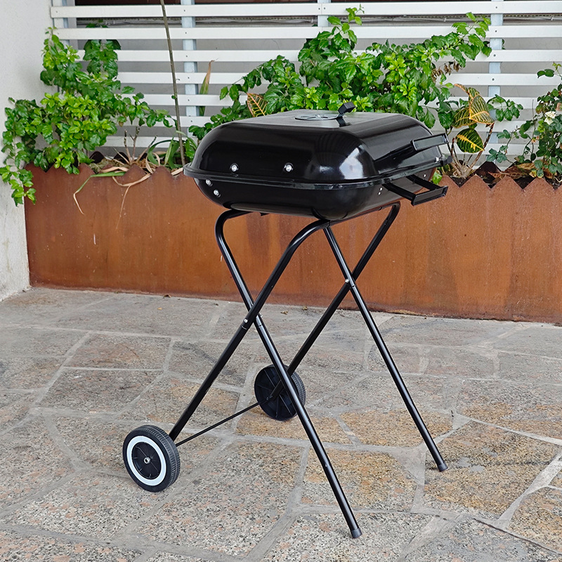 18 pulgadas parrilla de hamburguesas horno portátil multifuncional camping al aire libre parrilla de barbacoa horno plegable de hamburguesas