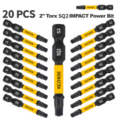 ゲスト品質 50mm/SQ2 インパクトビット 角ドライバービット S2材質 5/10/20本