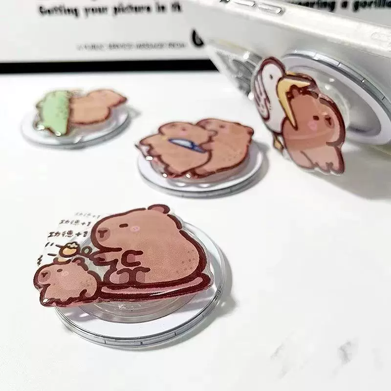 Подставка подушки безопасности мобильного телефона магнитный всасывающий настольный стол поддерживает милый мультфильм diy креативная личность милая весна и лето GM новый