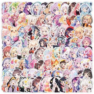 100 Japanese Style Graffiti Stickers for Mobile Phone Luggage Computer Decoration Stickers Waterproof Creative Children's Hand Account Stickers