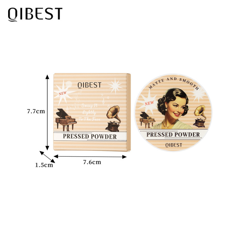 QIBEST クロスボーダーマットセッティングパウダー、繊細で自然な長持ちコンシーラールースパウダー、フェイクメイクアップ、肌色向上パウダー|undefined