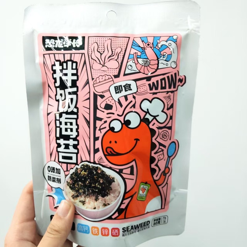 恐龙学长拌饭海苔碎芝麻肉松30g儿童下饭即食休闲点心|undefined