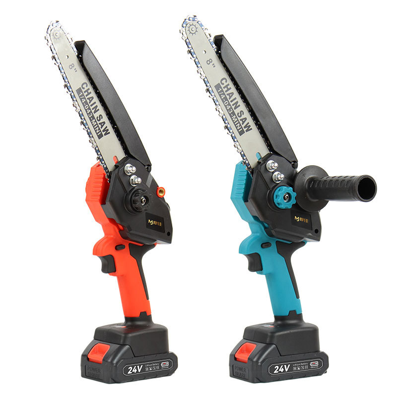 无刷电锯充电式迷你小型家用园林修枝锯厂家直销户外伐木锂电链锯