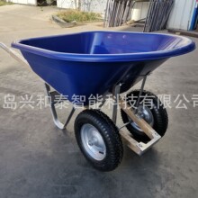 120L大容量PP塑料斗花园推车 两轮大斗肥料手推车