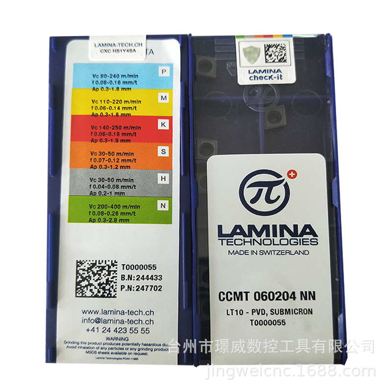 LAMINA林尼娜CCMT060204NN LT10镗内孔小菱形数控车削刀片刀粒