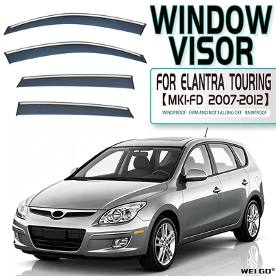 Shield, Rain shield - standard-packing-without-logo-elantra-touringmk1-fd-2007-2012with-bright-stripsrain-shield