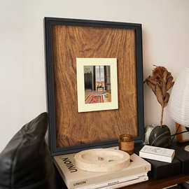 紫檀入景风水好寓意装饰画中古高级感玄关挂画客厅卧室床头边柜画