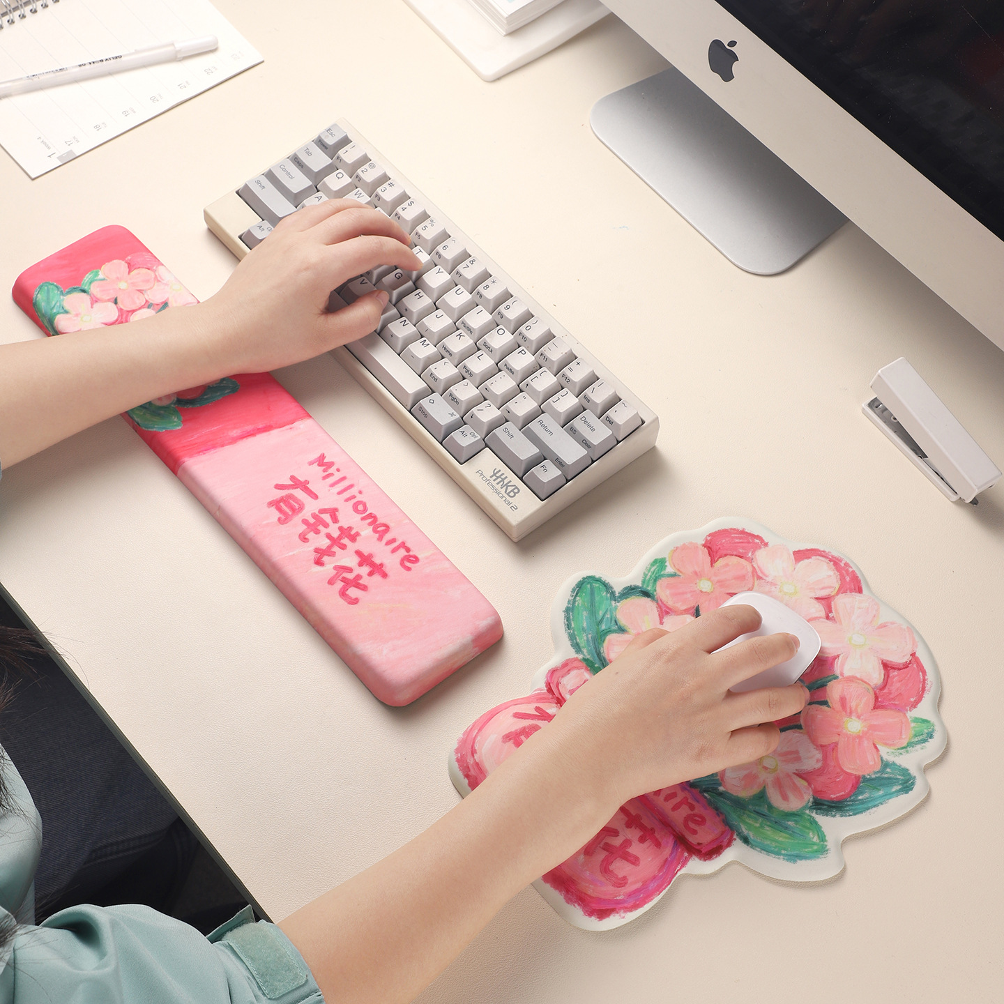 有钱花创意鼠标垫可爱系列n次贴办公卡通便携护腕批发大货