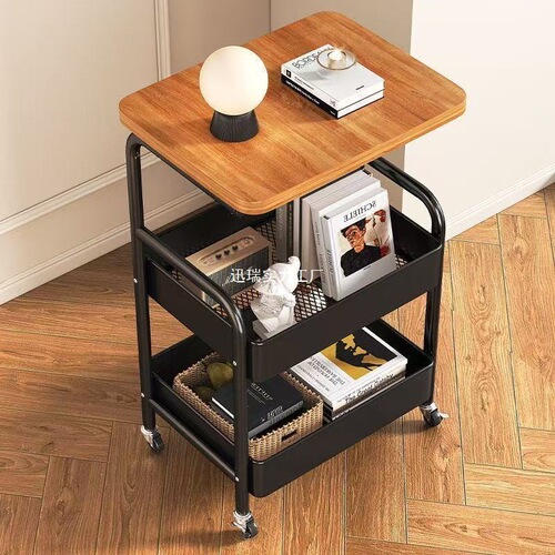 Portable small table shelf, thickened multi-layer storage rack, multifunctional simple storage rack for dorms, rental apartments, and home use.