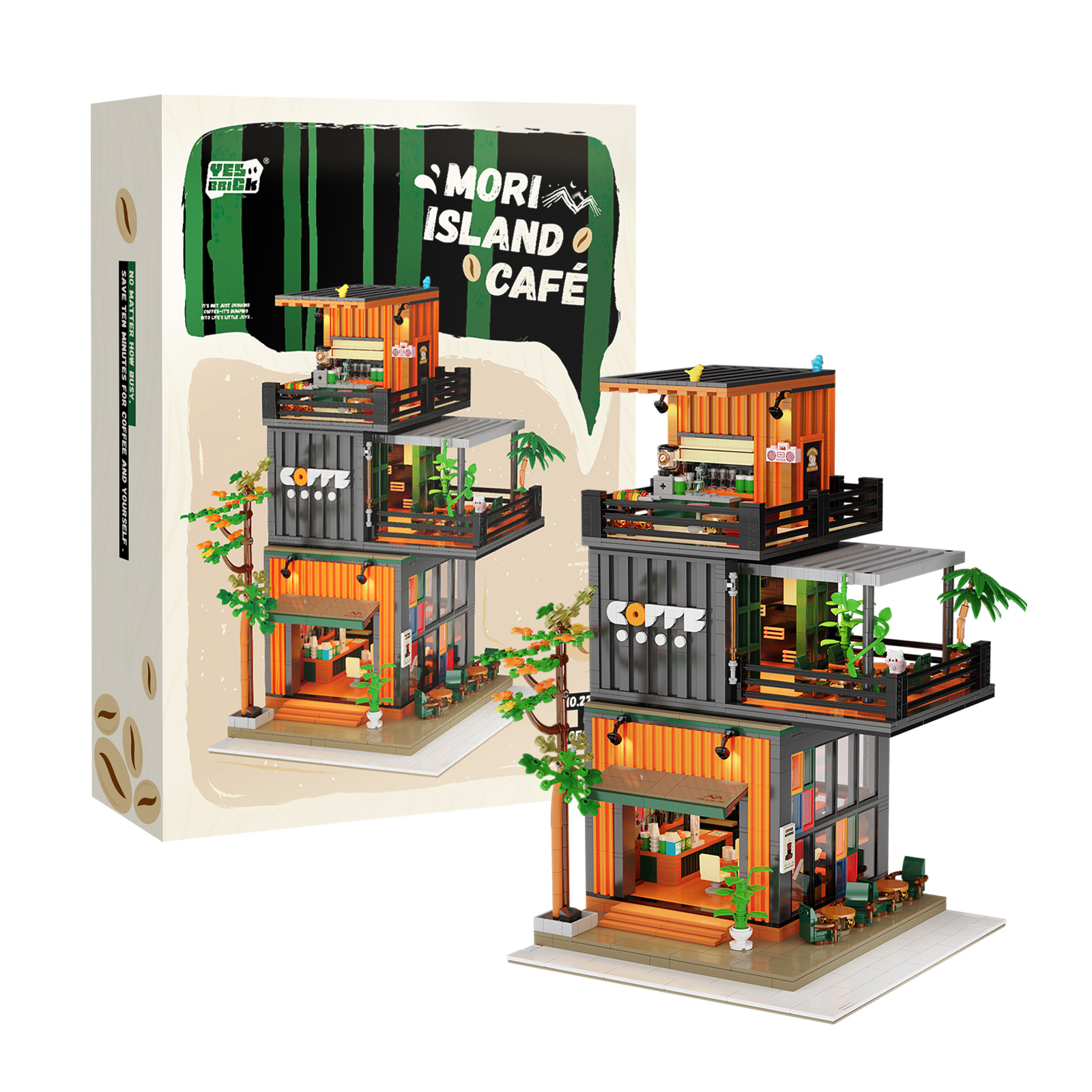 Brick2207 Senyu Cafe Street View Building Blocks Micropartículas ensamblaje puzzle para niños juguetes para niñas regalos