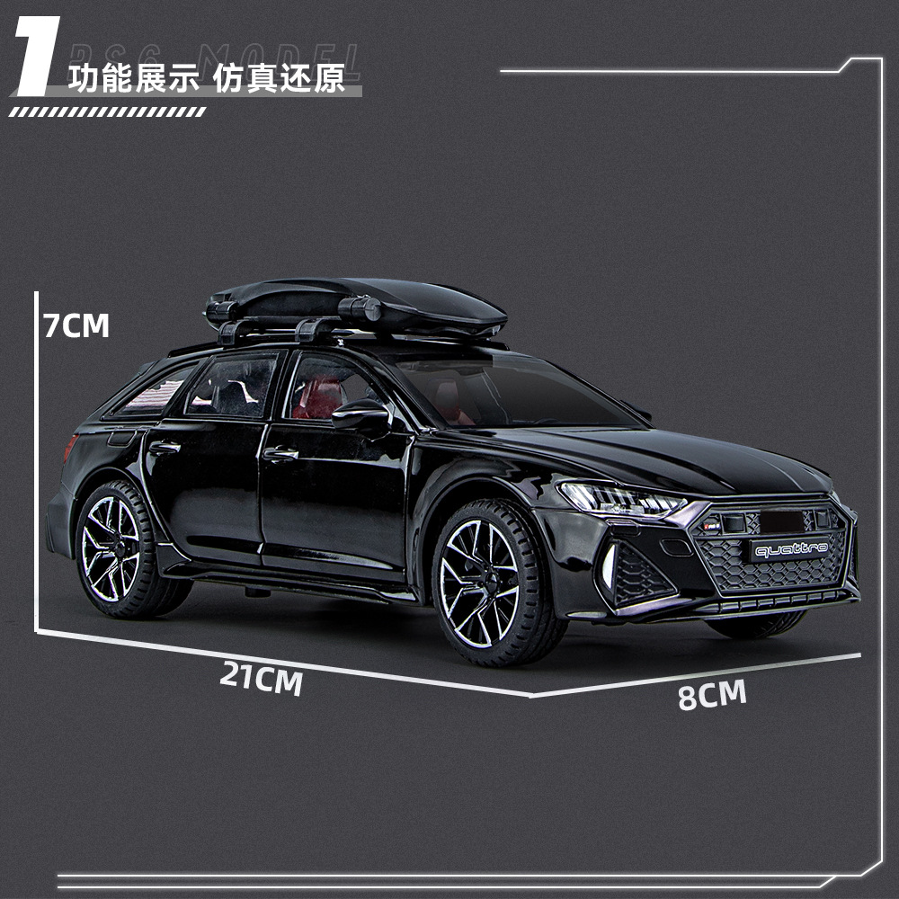 1;24 austriaco RS6 aleación coche modelo Seis Puertas Abiertas Tire hacia atrás con el sonido y la luz transfronteriza caliente nuevos productos