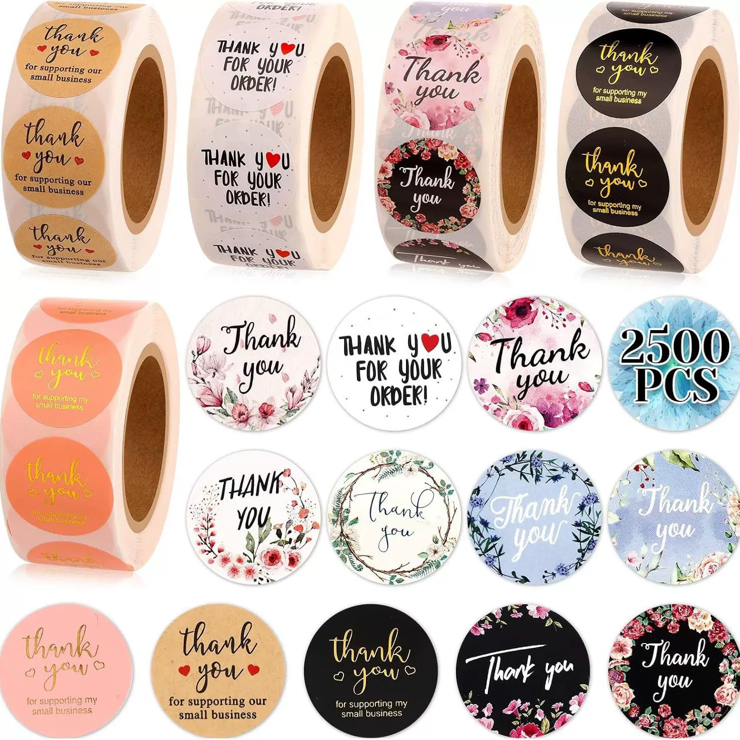 多用途贴纸标签装饰套装 压花金色设计易粘贴商业派对礼品贴纸