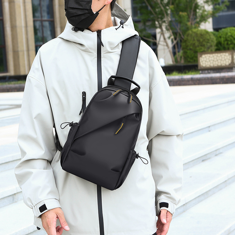 Outdoor Travel Leisure Sports Oxford Cloth Anti-splashing Tide Brand Multi-functional Men's Messenger Breast Bag_voghion.com