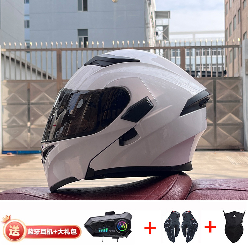 JIEKAI casco de motocicleta casco completo de motocicleta para hombres y mujeres Bluetooth casco de exposición casco de coche eléctrico 3C certificación