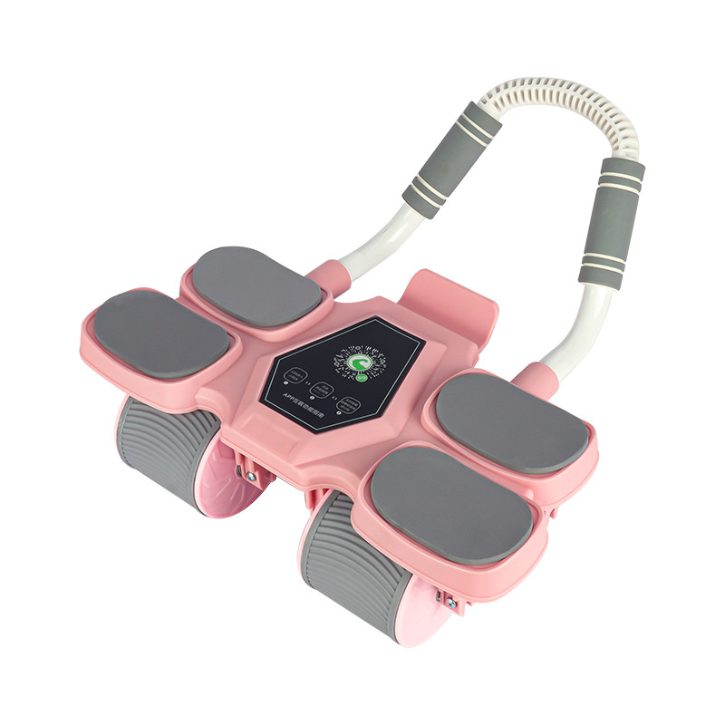 [핑크-4륜 4팔꿈치 지지대] 안정적이고 넘어지지 않음/강력한 리바운드/무릎 패드 포함