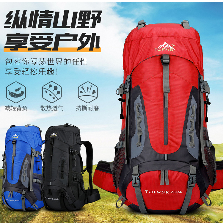Mochila Multifuncional de Senderismo de Nylon, Impermeable y Resistente al Desgaste para Escalada y Camping